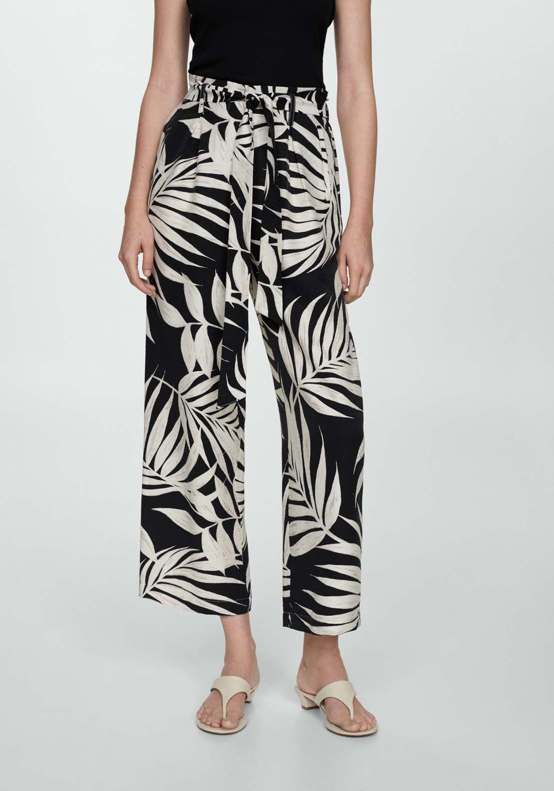 Mango Bow printed trouser 1 Shaws Department Stores