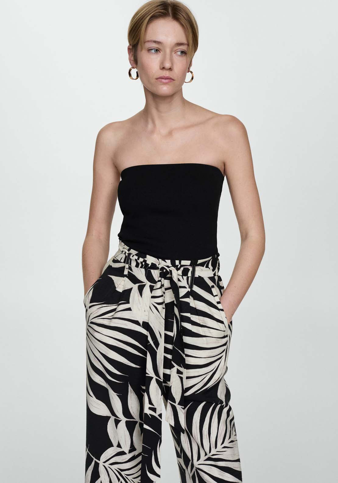 Mango Bow printed trouser 4 Shaws Department Stores
