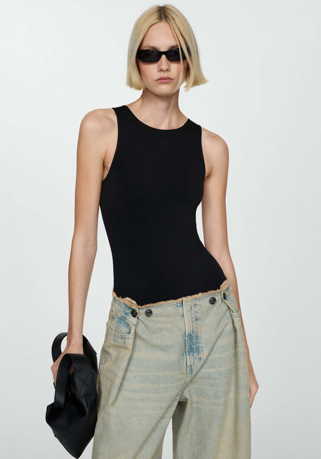 Mango Sleeveless fitted bodysuit 1 Shaws Department Stores