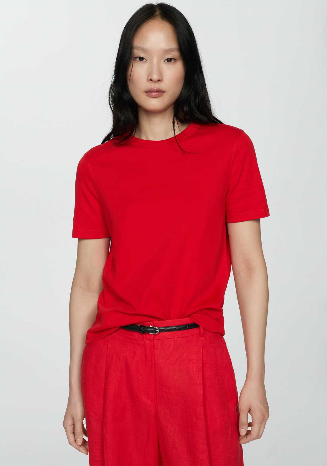 Short-sleeved cotton t-shirt Red – Shaws Department Stores