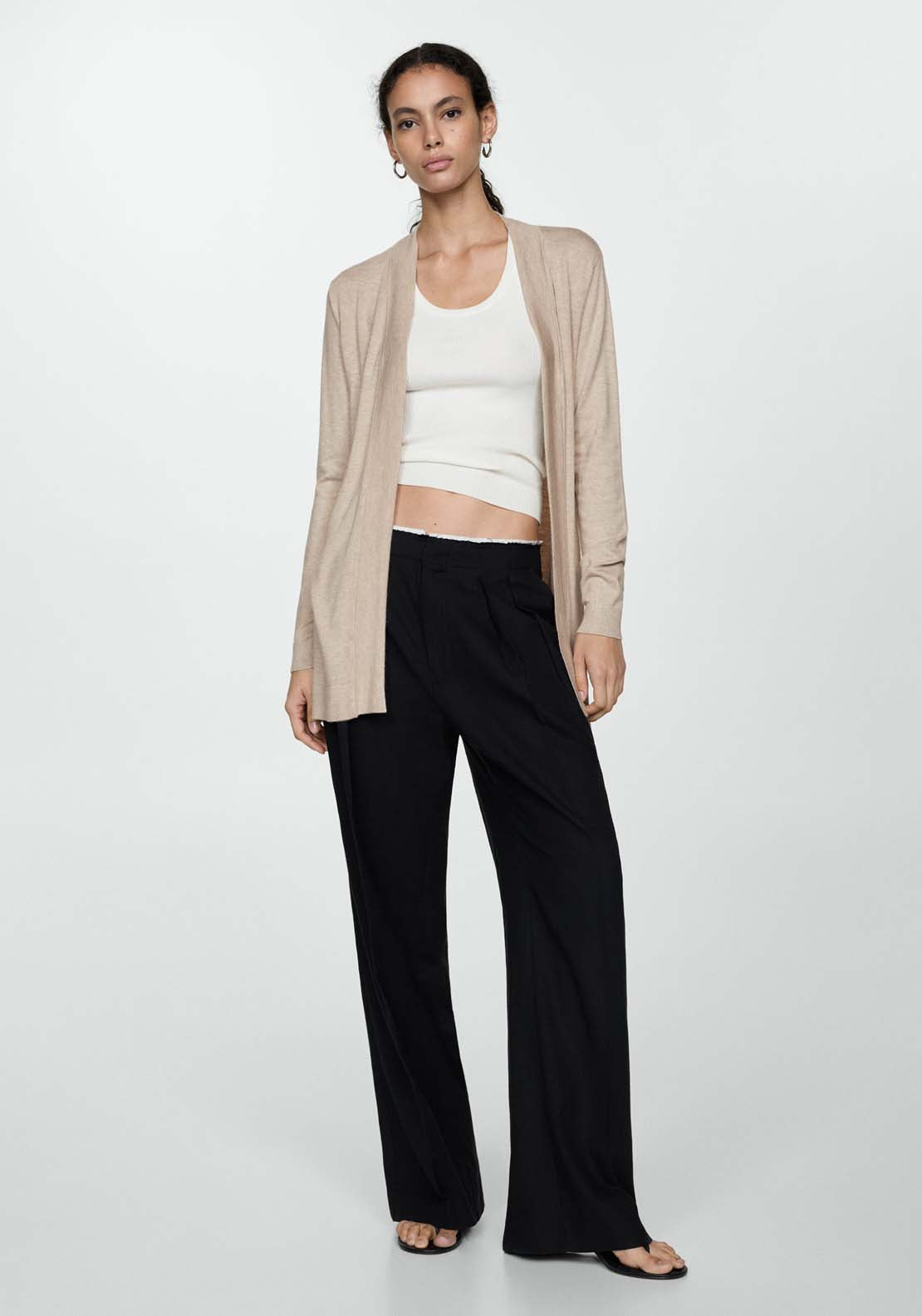 Mango Fine-knit cardigan - Light/pastel Brown 5 Shaws Department Stores