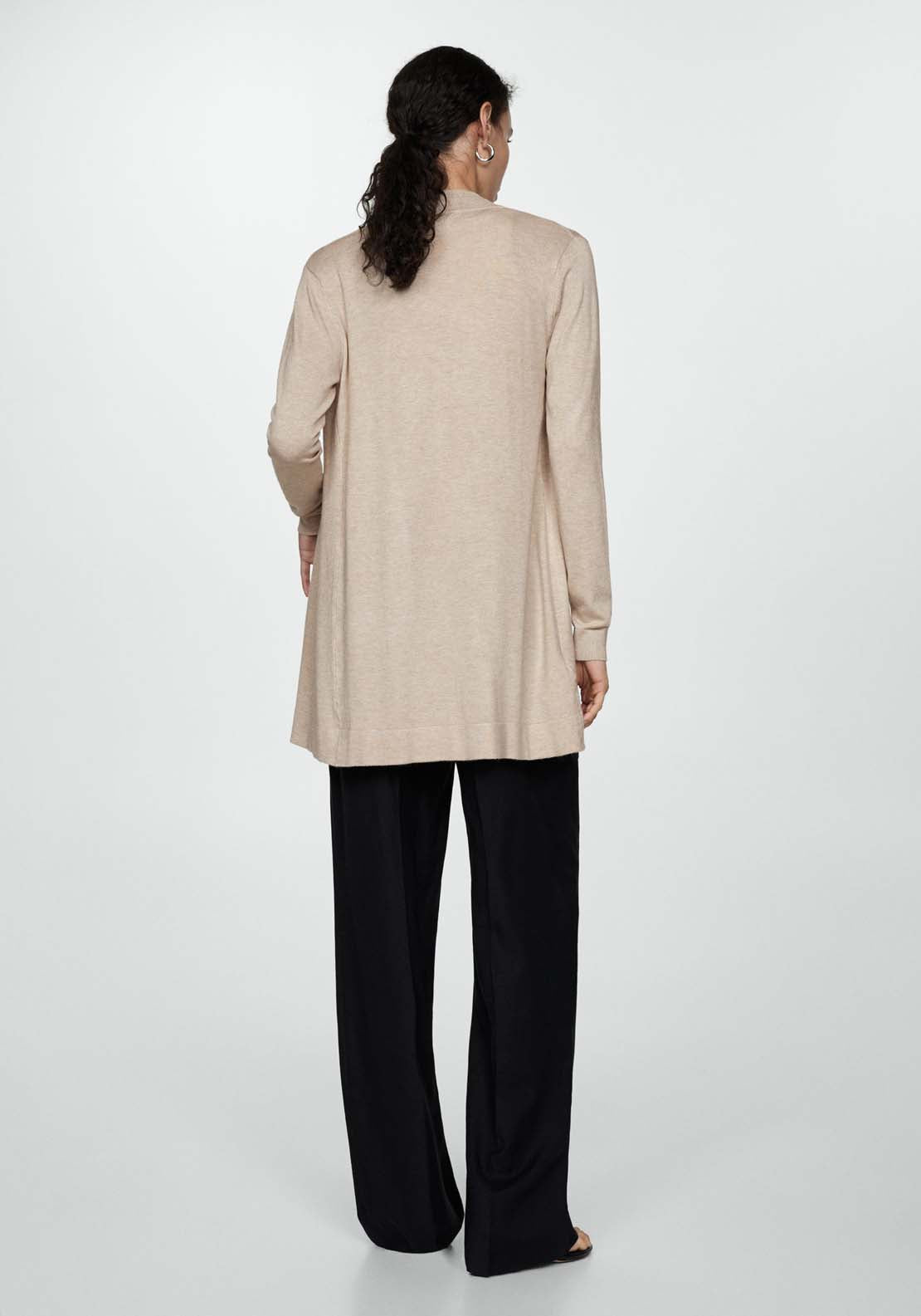 Mango Fine-knit cardigan - Light/pastel Brown 2 Shaws Department Stores