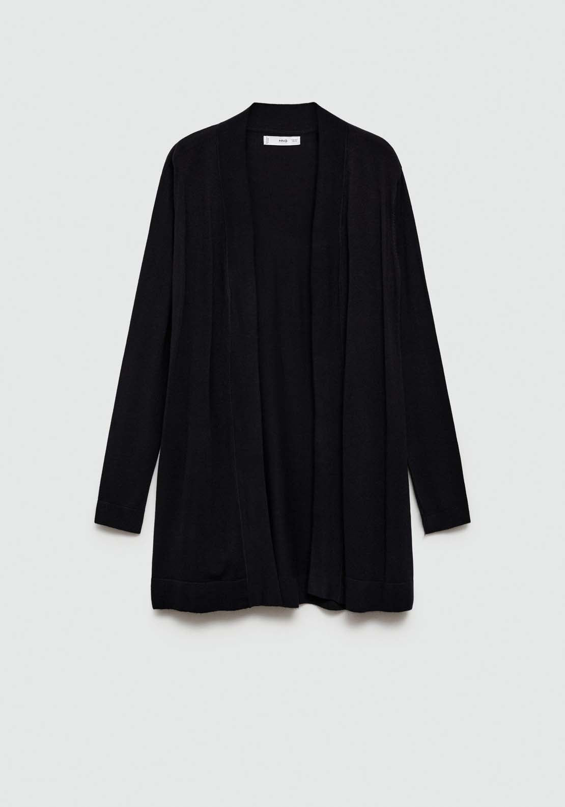 Mango Fine-knit cardigan - Black 8 Shaws Department Stores