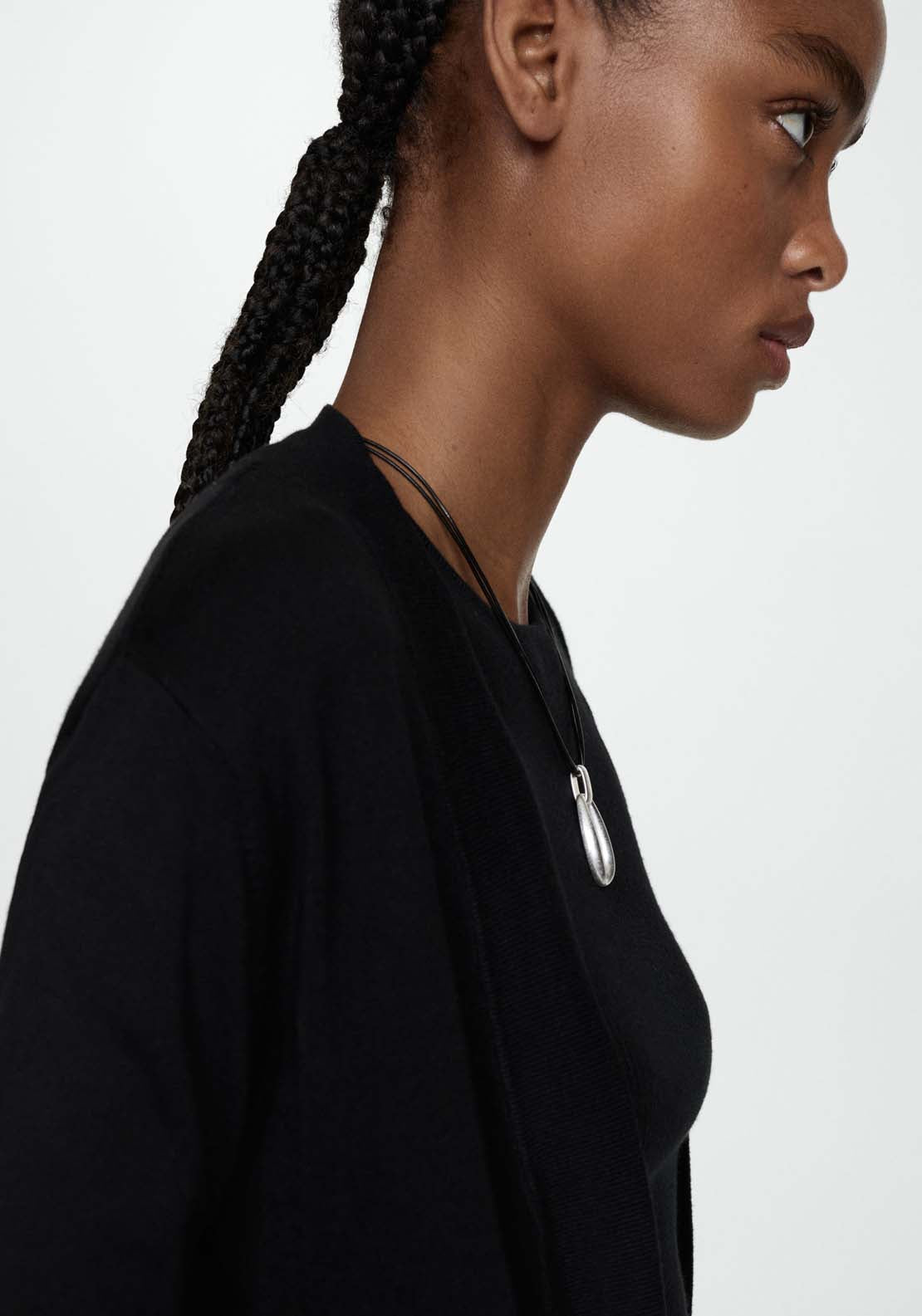 Mango Fine-knit cardigan - Black 7 Shaws Department Stores