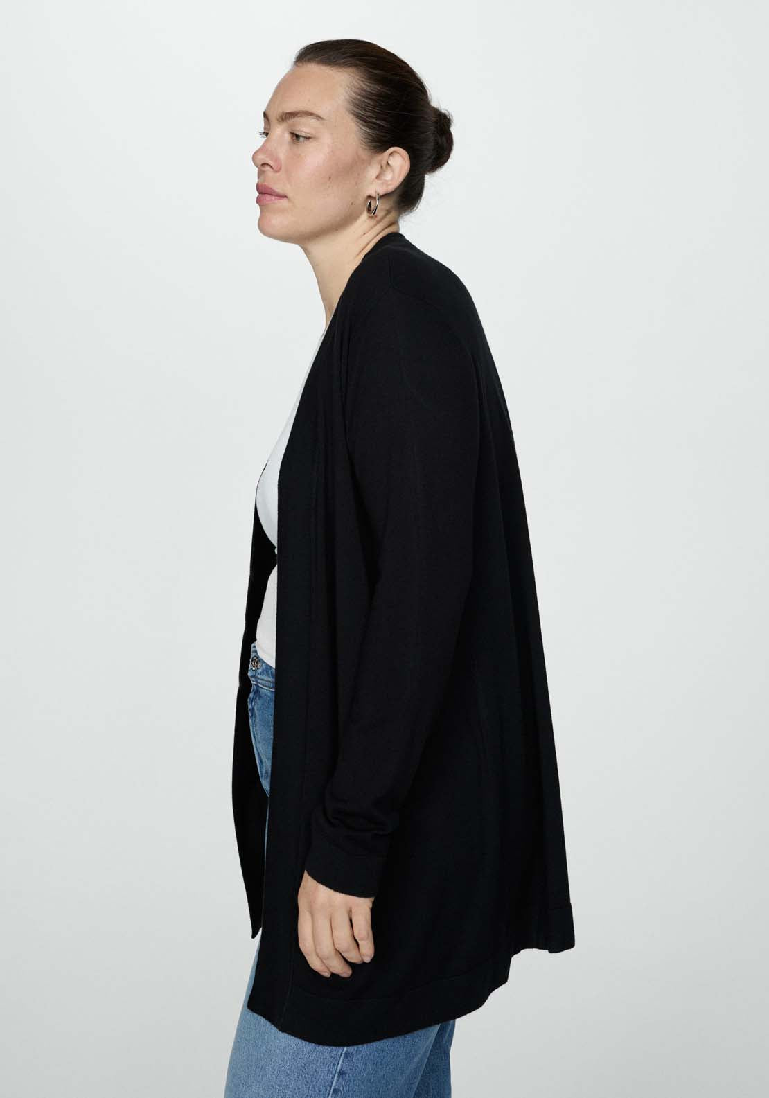Mango Fine-knit cardigan - Black 2 Shaws Department Stores
