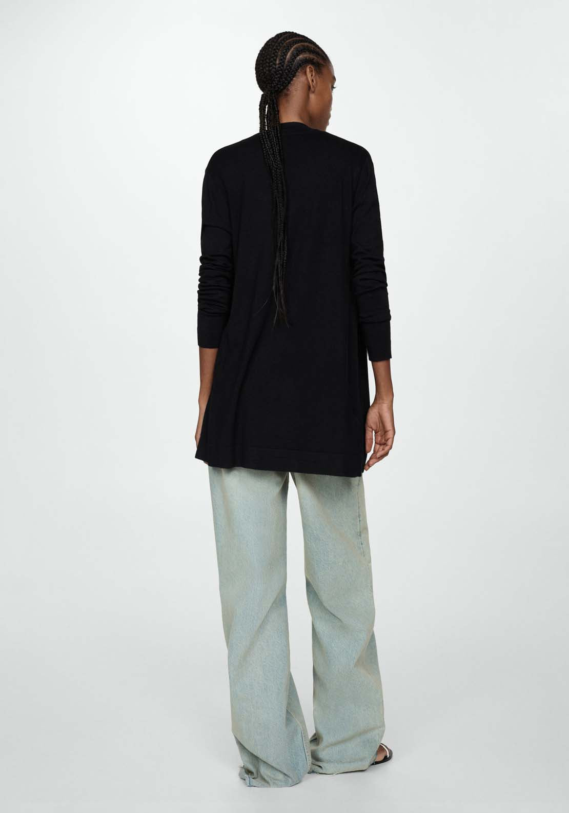 Mango Fine-knit cardigan - Black 5 Shaws Department Stores