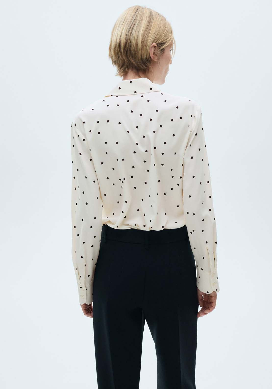 Mango Printed flowy shirt - Green 3 Shaws Department Stores