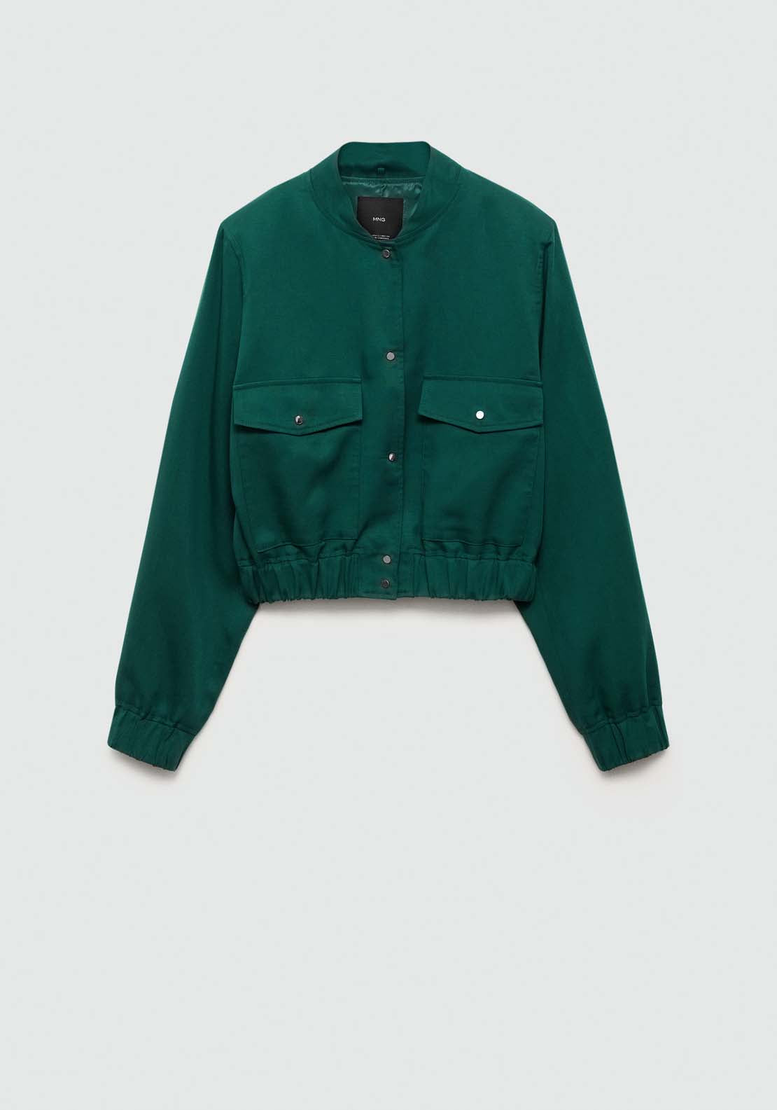 Mango Lyocell jacket with pockets - Green 9 Shaws Department Stores
