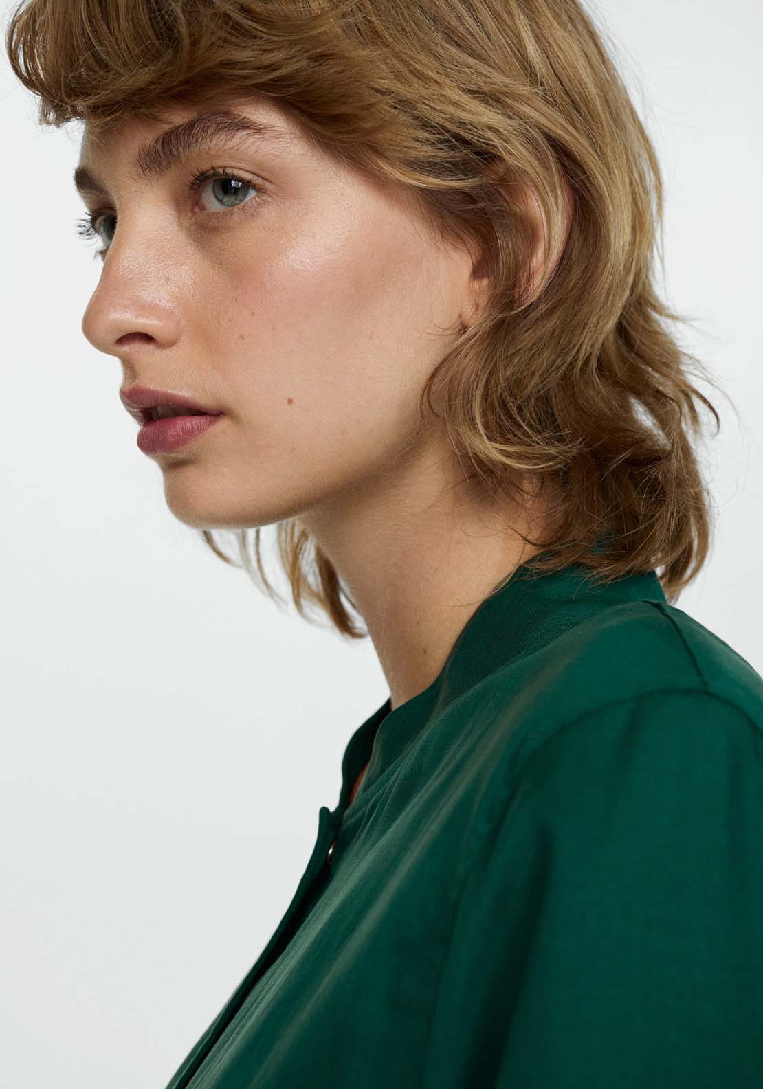 Mango Lyocell jacket with pockets - Green 3 Shaws Department Stores