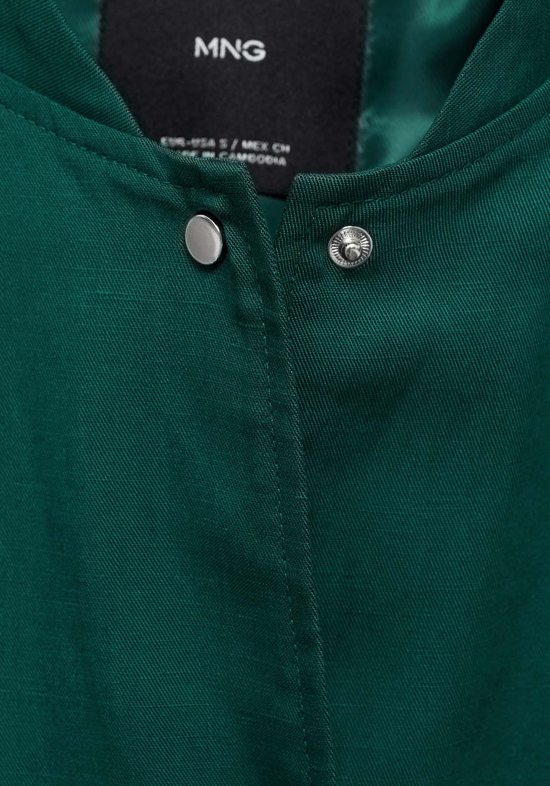 Mango Lyocell jacket with pockets - Green 7 Shaws Department Stores