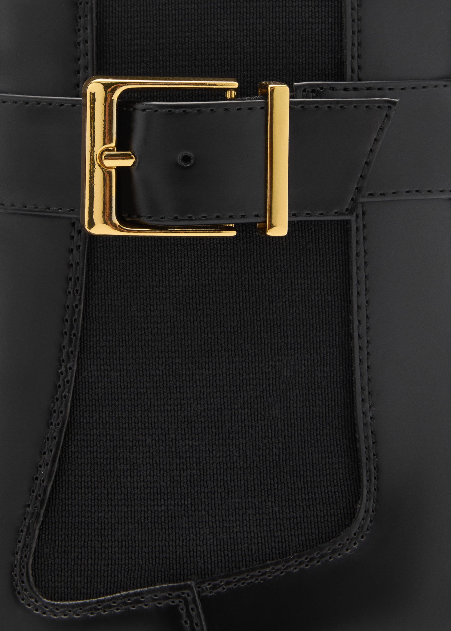 Mango Ankle boots with elastic panel and buckle - Black 5 Shaws Department Stores