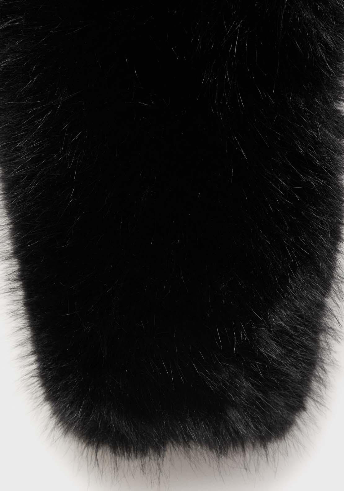 Mango Fur effect jacket - Black 8 Shaws Department Stores
