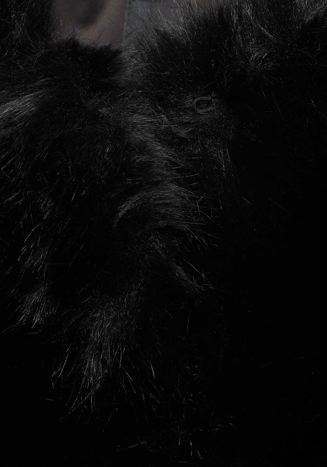 Mango Fur effect jacket - Black 7 Shaws Department Stores