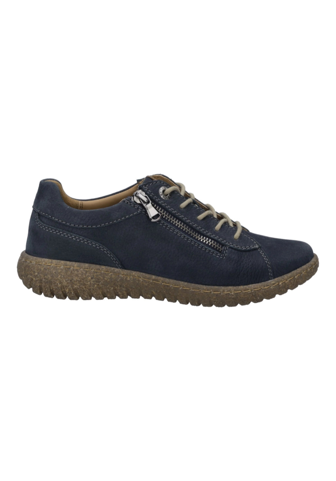 Lace Up Soft Nubuck Casual Shoes - Blau