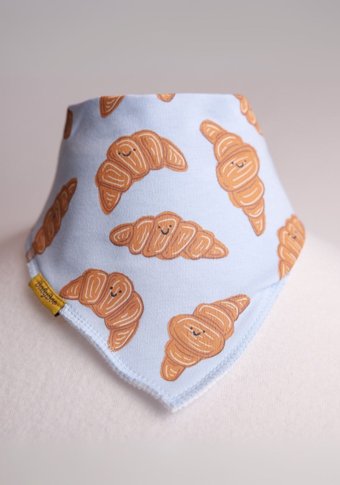 Croissant Organic Cotton DribbleBoo Bandana Bib