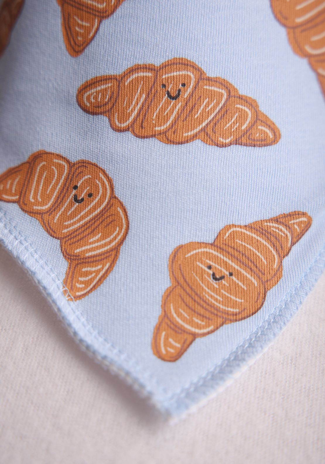 Croissant Organic Cotton DribbleBoo Bandana Bib