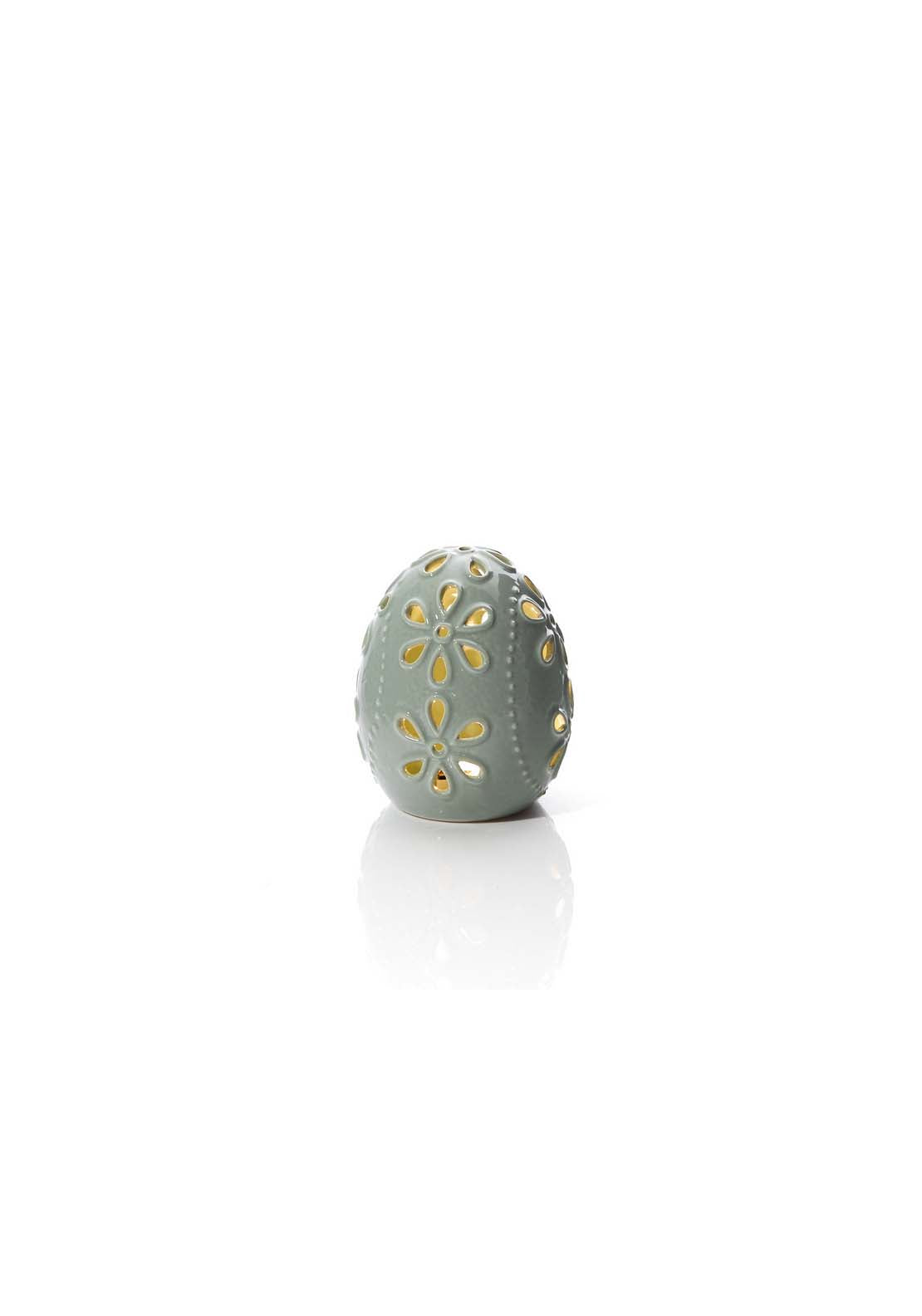 The Home Collection Led Egg Ceramic Cut Out Flowers - Green 1 Shaws Department Stores
