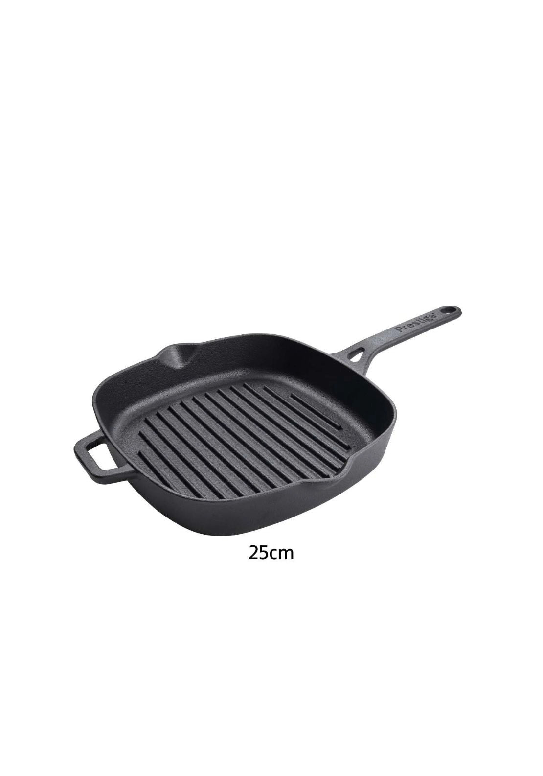 Cast Iron Grill Pan 25cm - Black