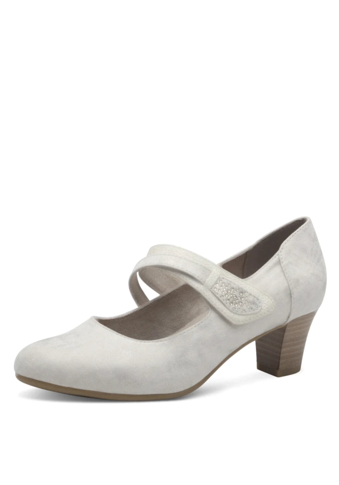 Mila Heeled Shoe - Beige/gold
