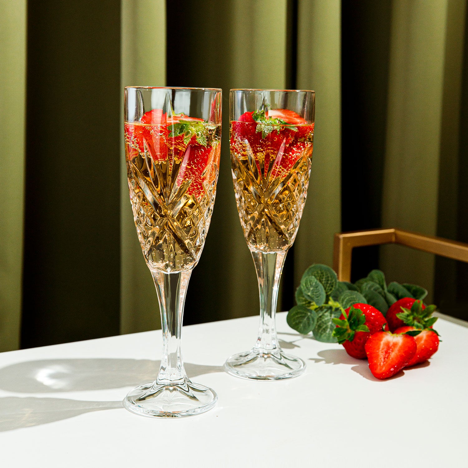 Killarney Crystal Trinity Champagne Glass Set of 2 3 Shaws Department Stores