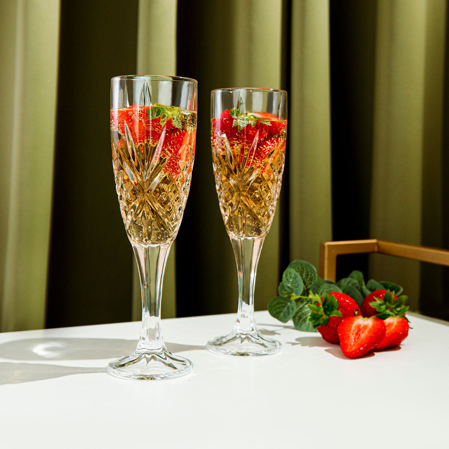 Killarney Crystal Trinity Champagne Glass Set of 2 5 Shaws Department Stores