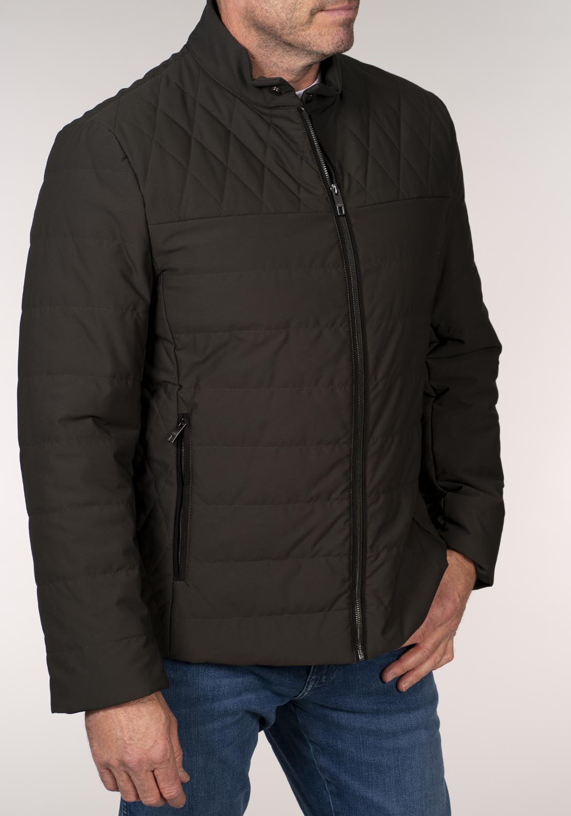Daniel Grahame Kemp 3/4 Jacket - Brown 3 Shaws Department Stores