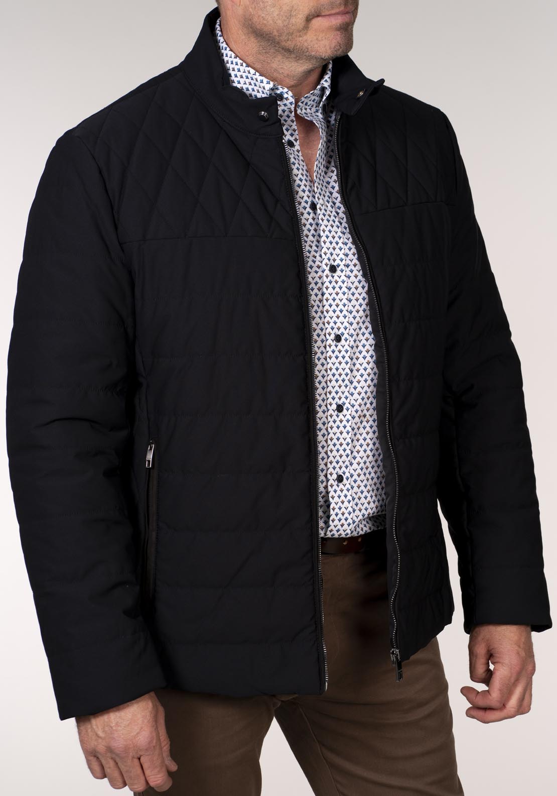 Daniel Grahame Kemp 3/4 Jacket - Navy 5 Shaws Department Stores