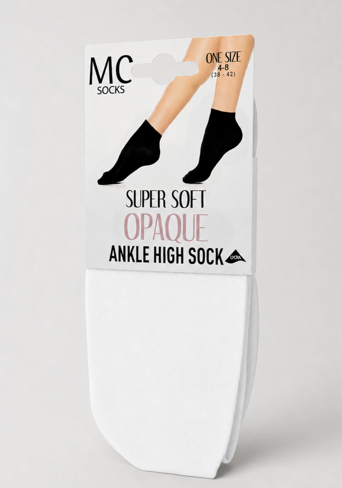 Supersoft Opaque Ankle Highs - White