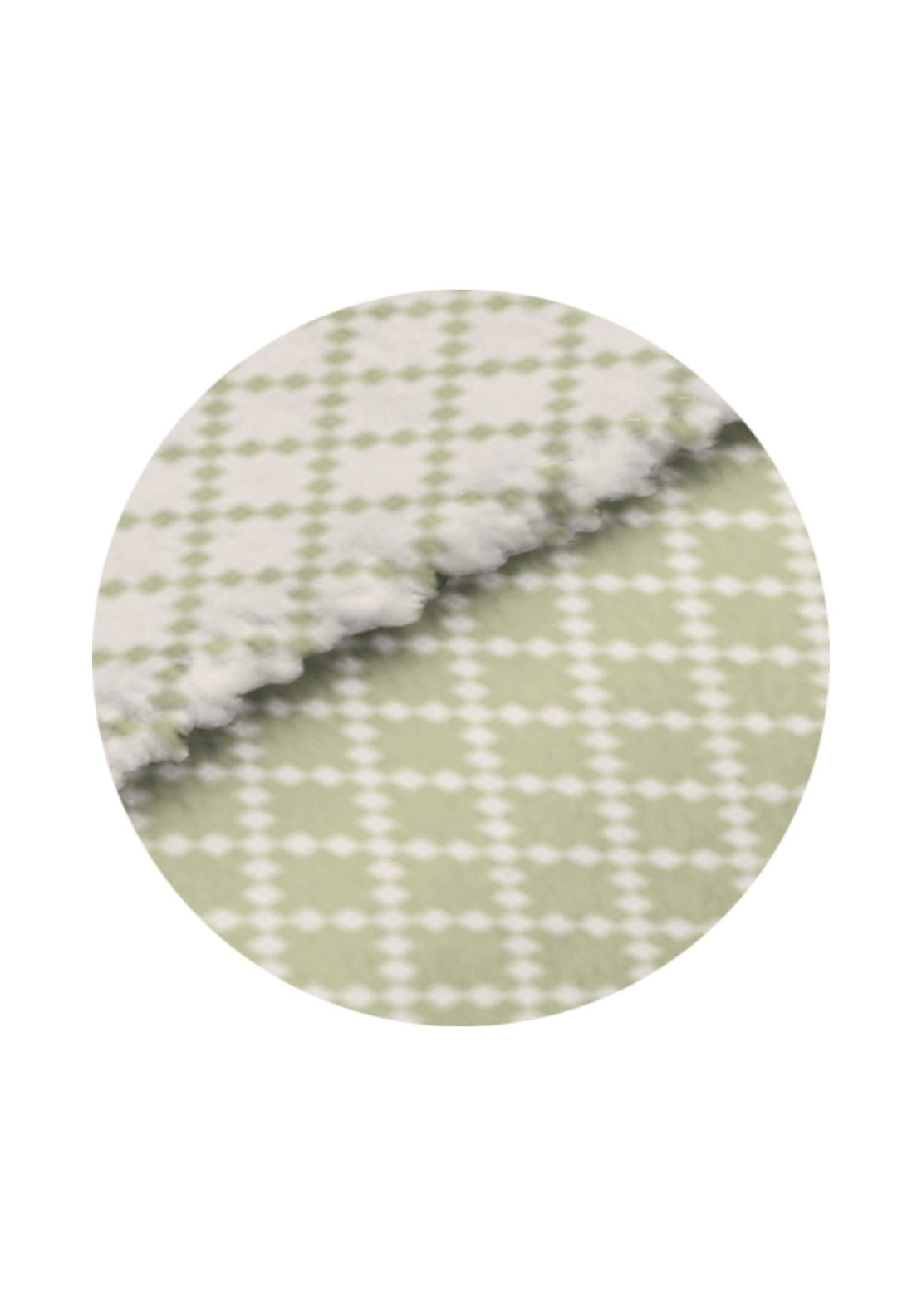 Biederlack Cotton Blend Diamond Pattern Throw - Green 3 Shaws Department Stores