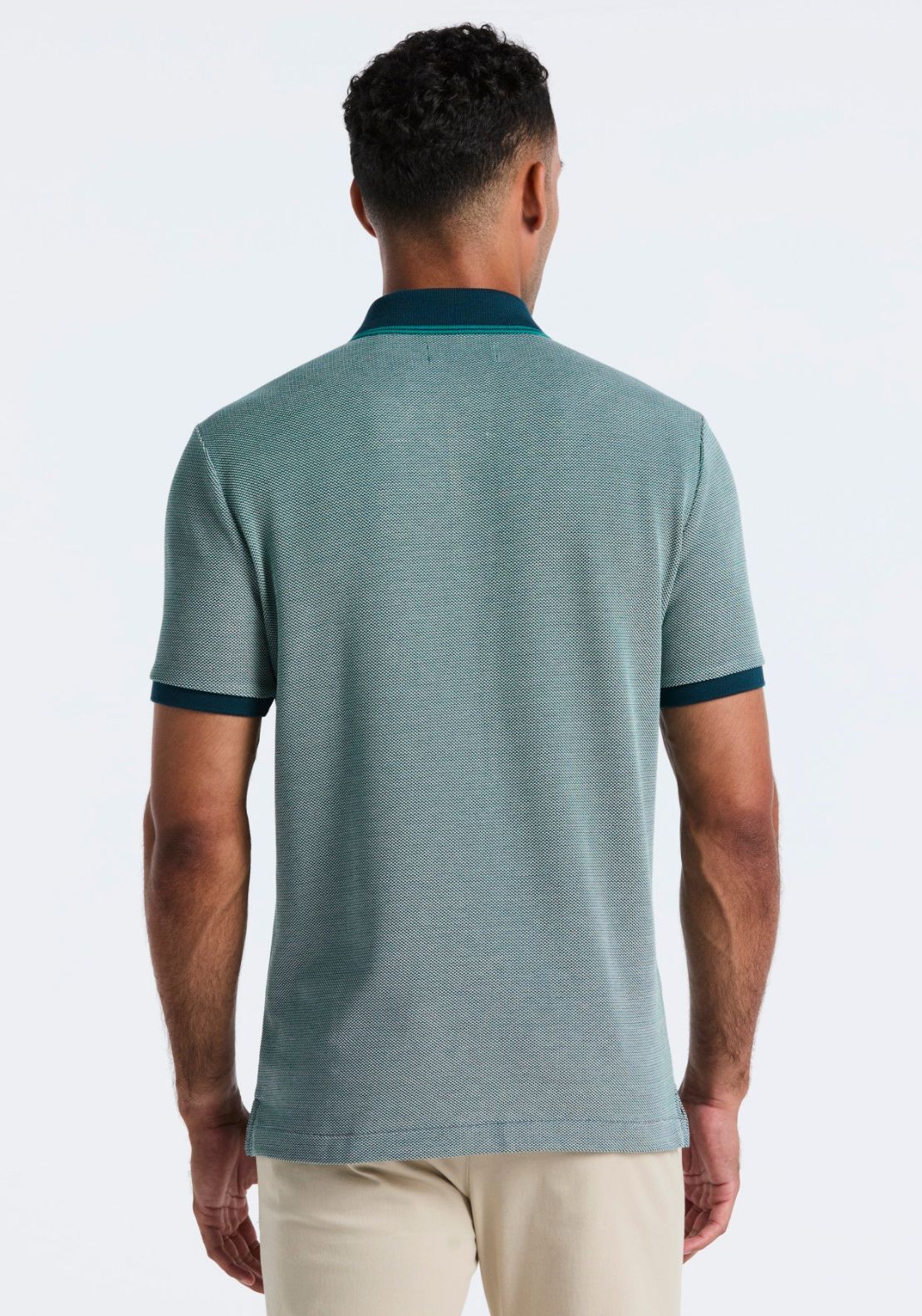 Penguin Original Patterned Tricolour Pique Polo - Reflecting Pond 2 Shaws Department Stores