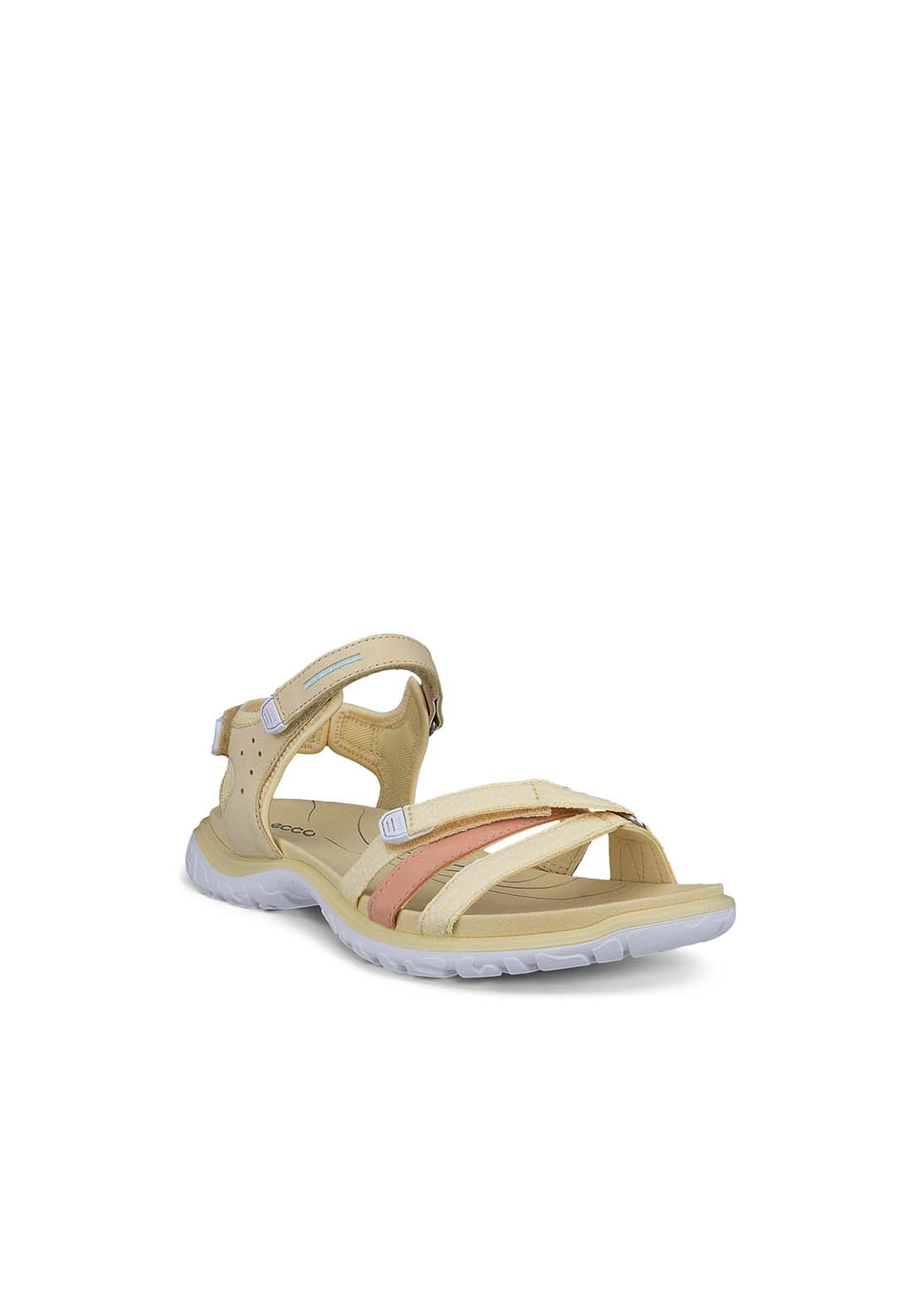 Ecco Offroad Roam Sandal - Straw Bright White Dusty Peach 1 Shaws Department Stores