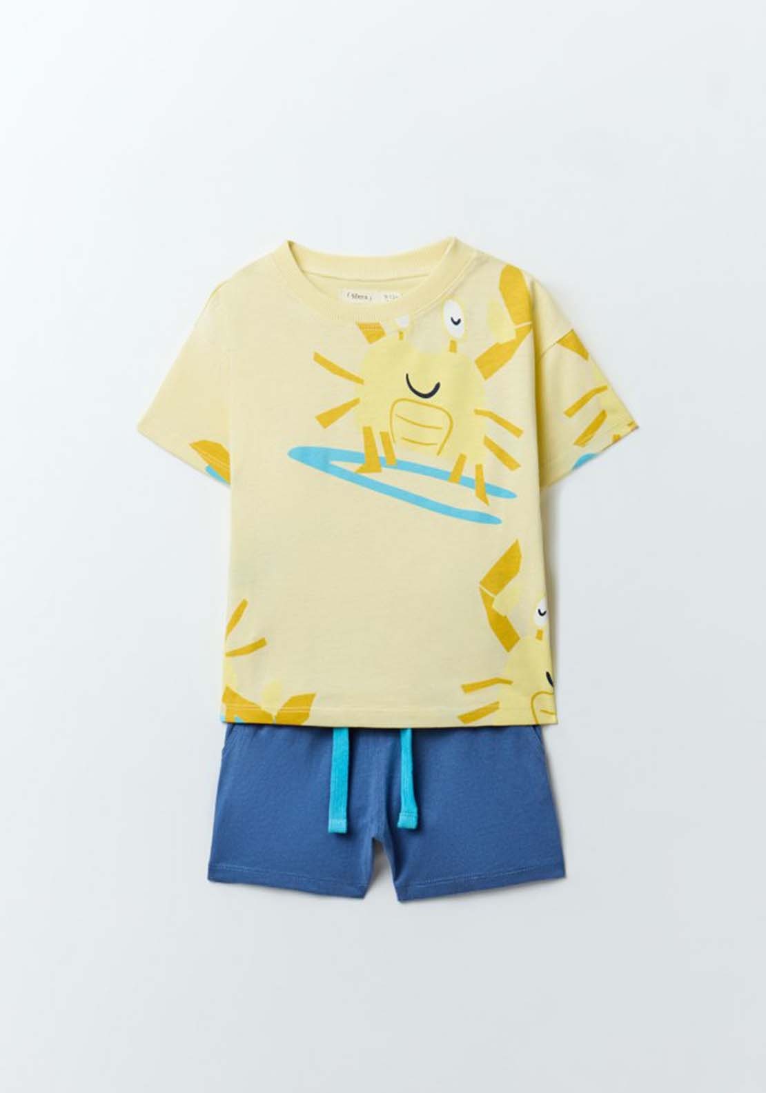 Crab Print Set - Yellow