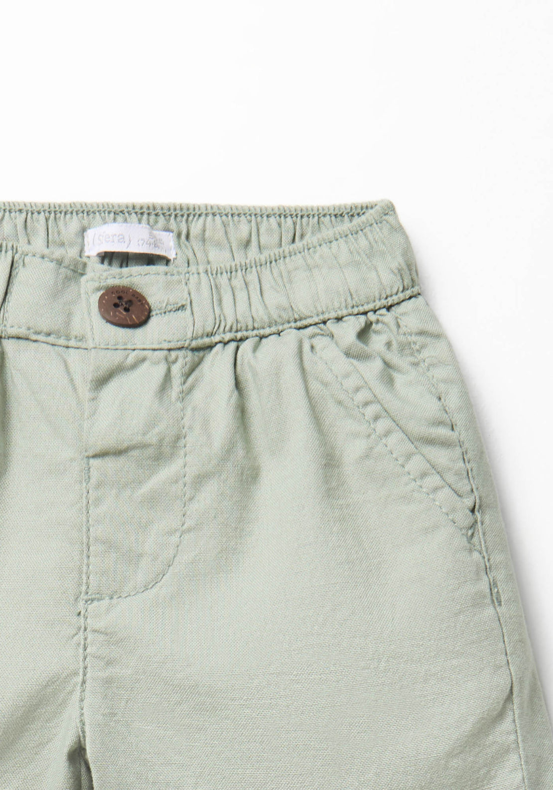 Losse Fit Cotton Bermuda Shorts - Green