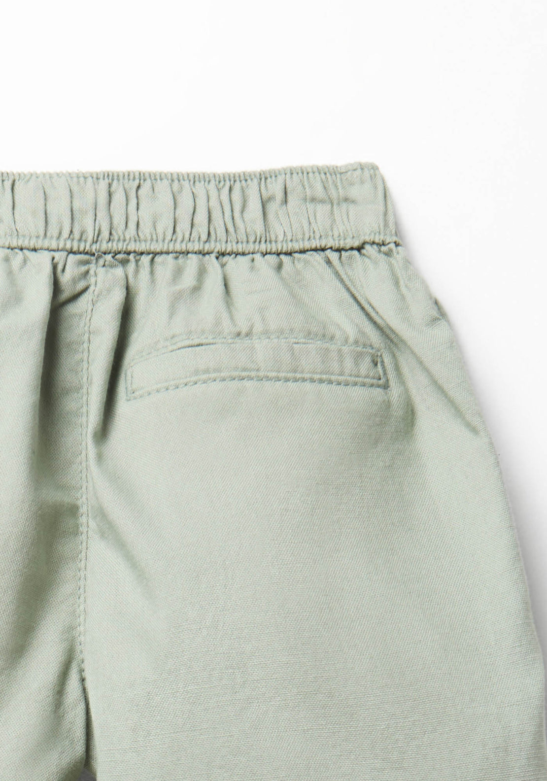 Losse Fit Cotton Bermuda Shorts - Green