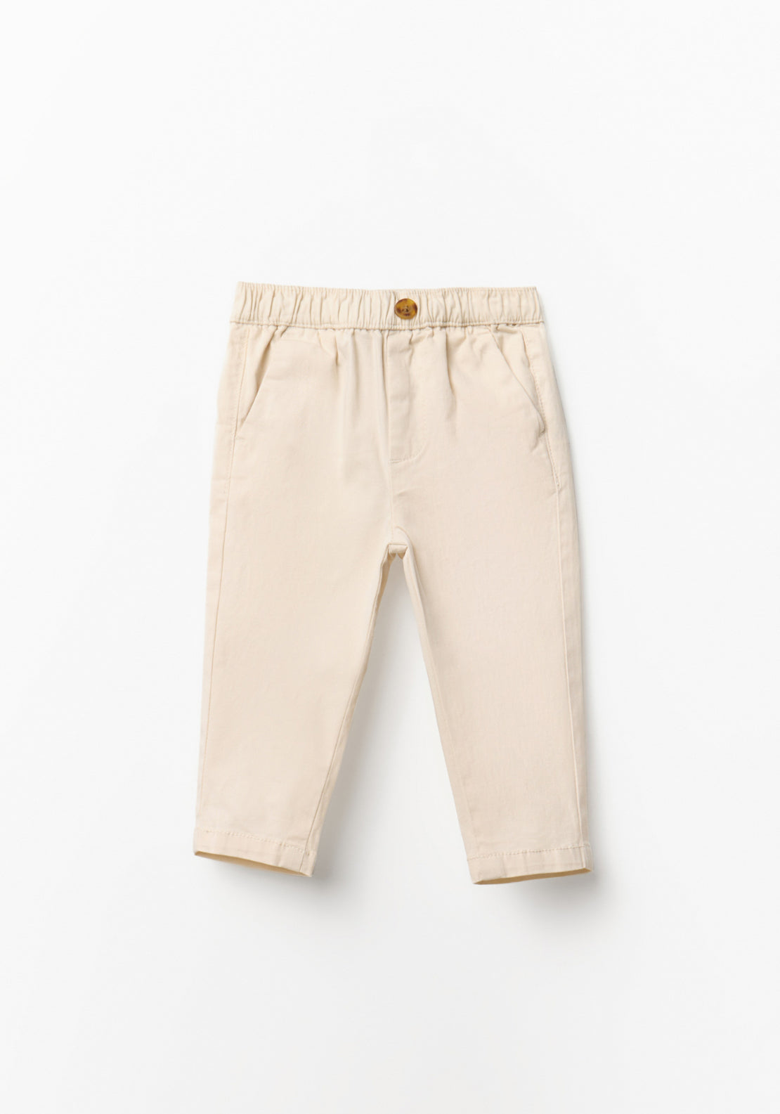 Basic Comfort Chino Trousers - Stone