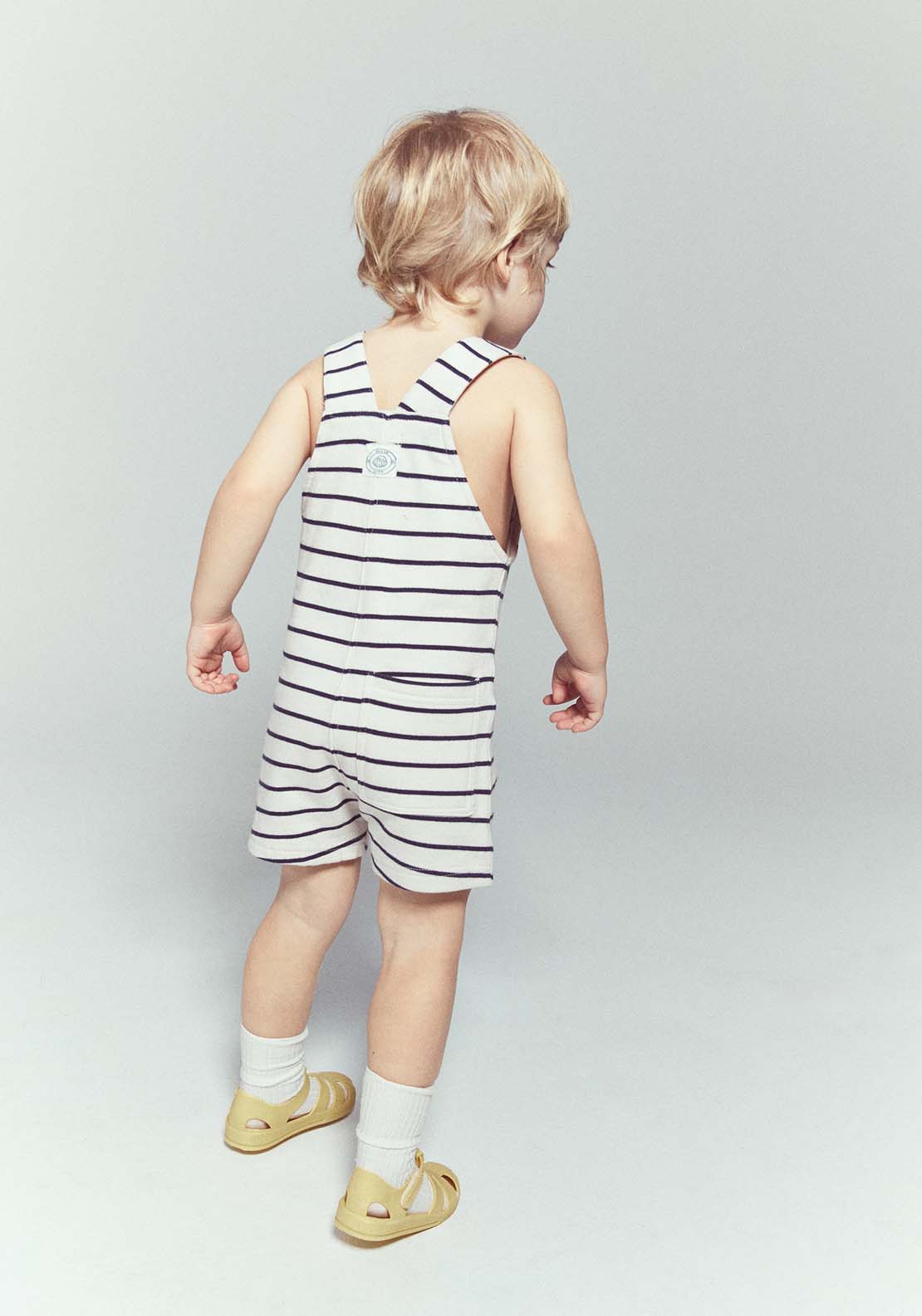 Sfera Striped Dungaree - Cream 3 Shaws Department Stores