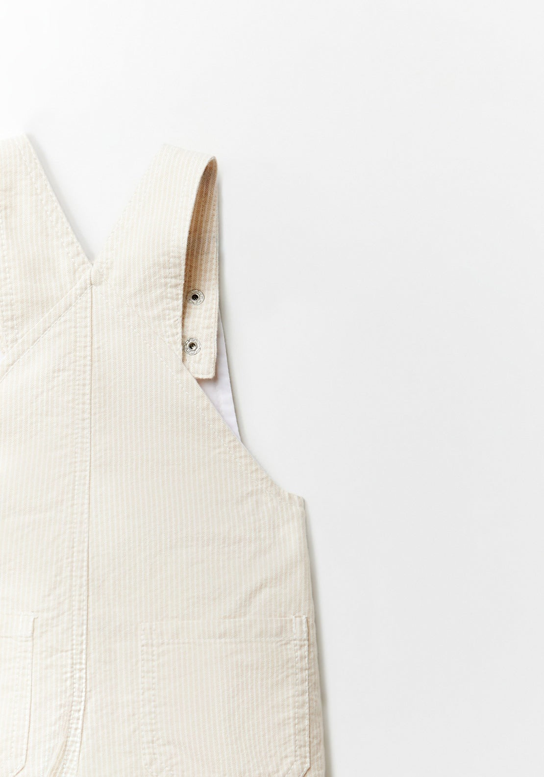 Sfera Oxford stripe dungarees - Beige 4 Shaws Department Stores
