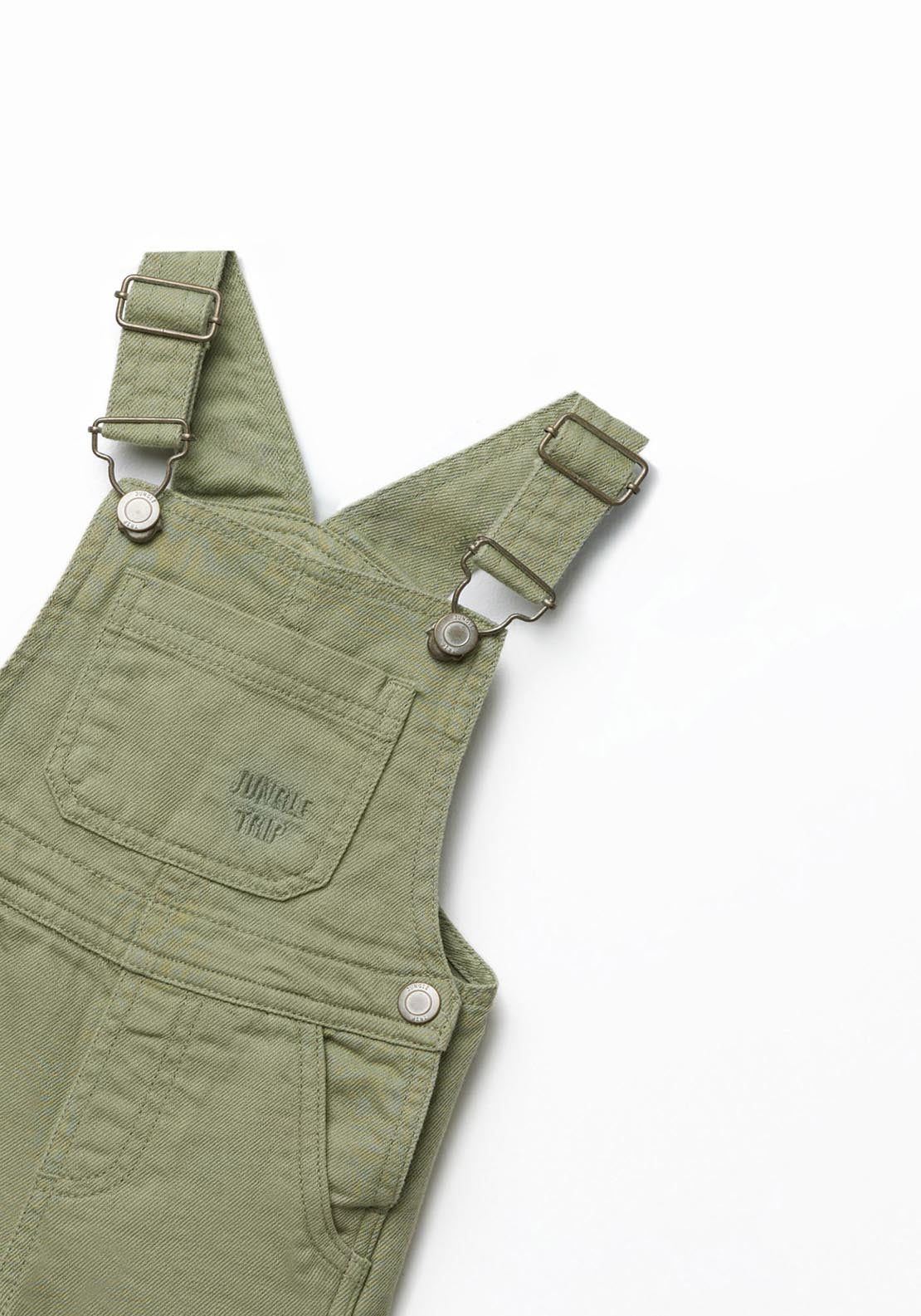 Sfera Coloured Denim Dungarees - Green 2 Shaws Department Stores
