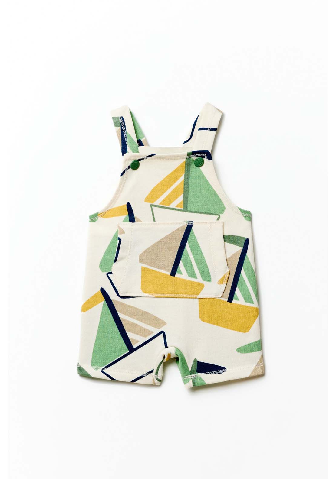 Sfera Boat Print Dungarees - White 1 Shaws Department Stores