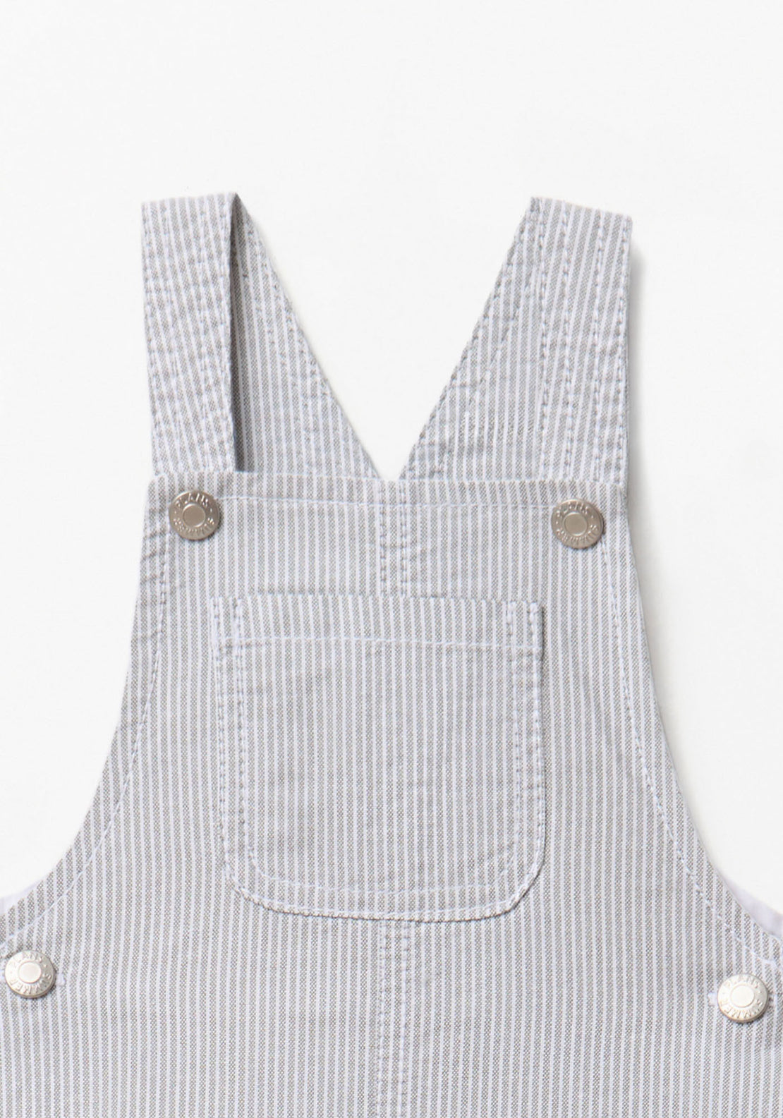 Short Striped Dungarees - Green
