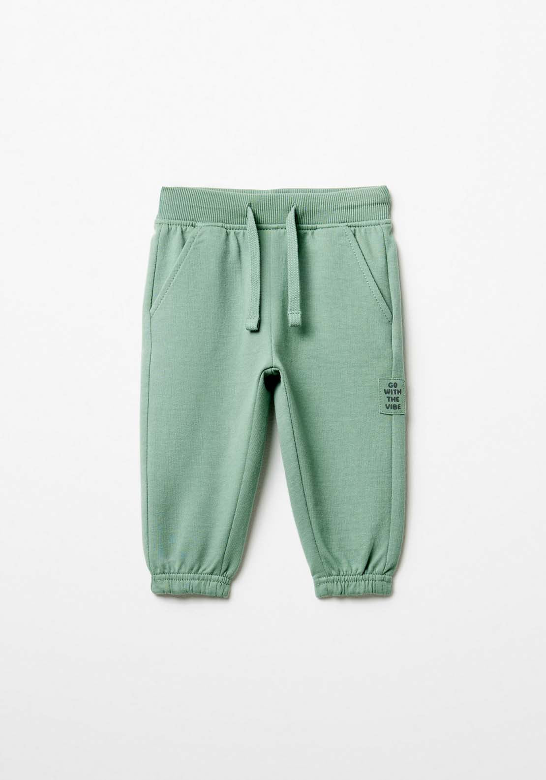 Sfera Pockets terry trousers - Green Light 1 Shaws Department Stores