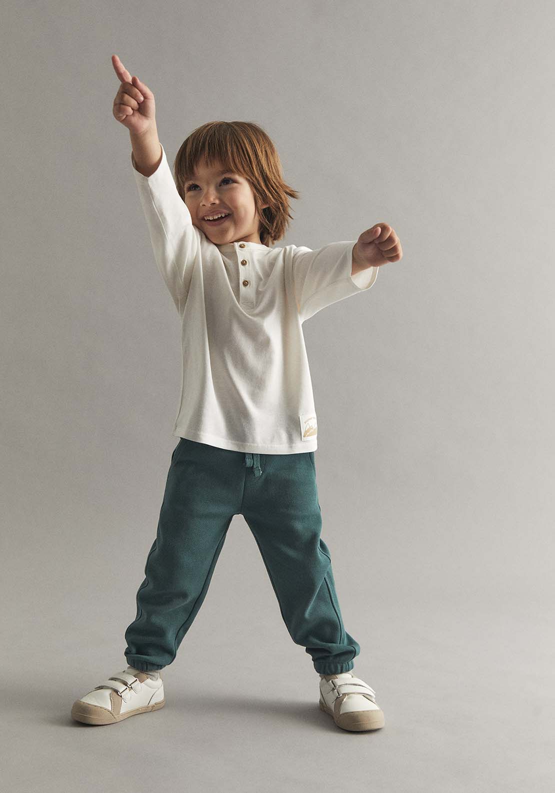 Plain Piqué Joggers - Green