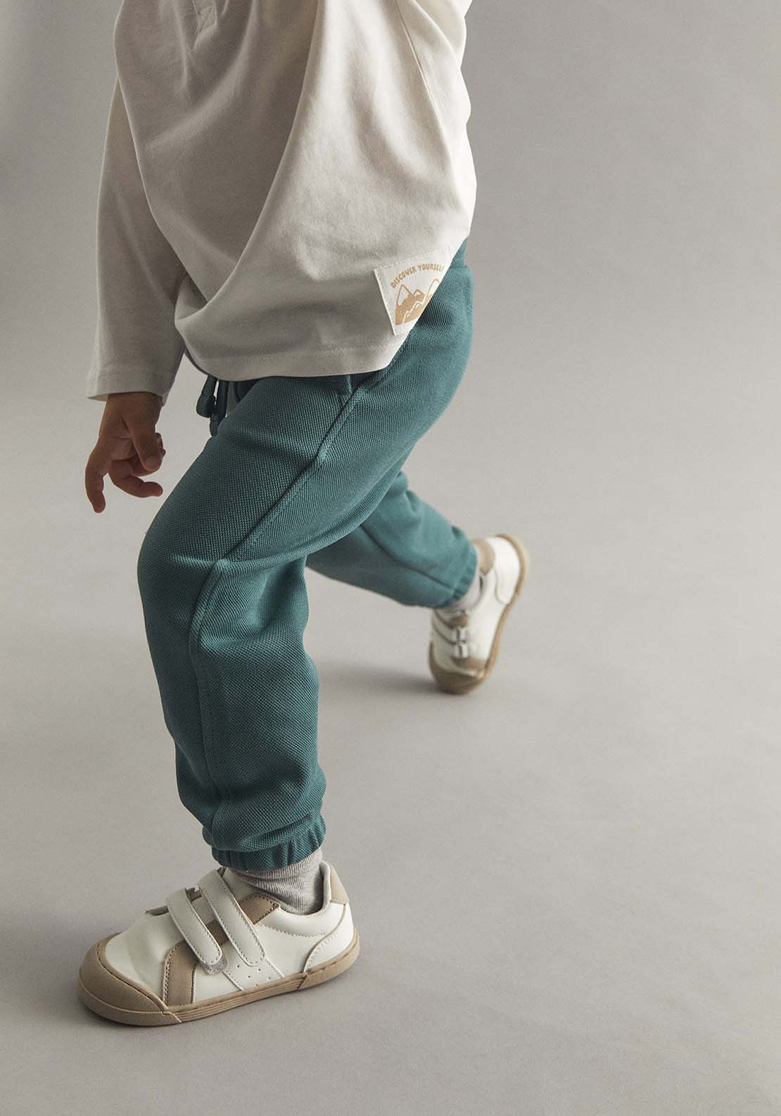 Plain Piqué Joggers - Green