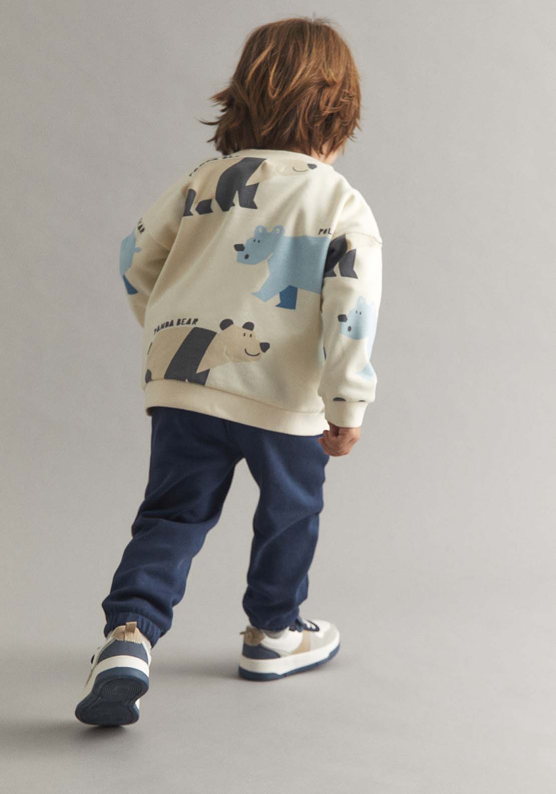 Plain Piqué Joggers - Blue