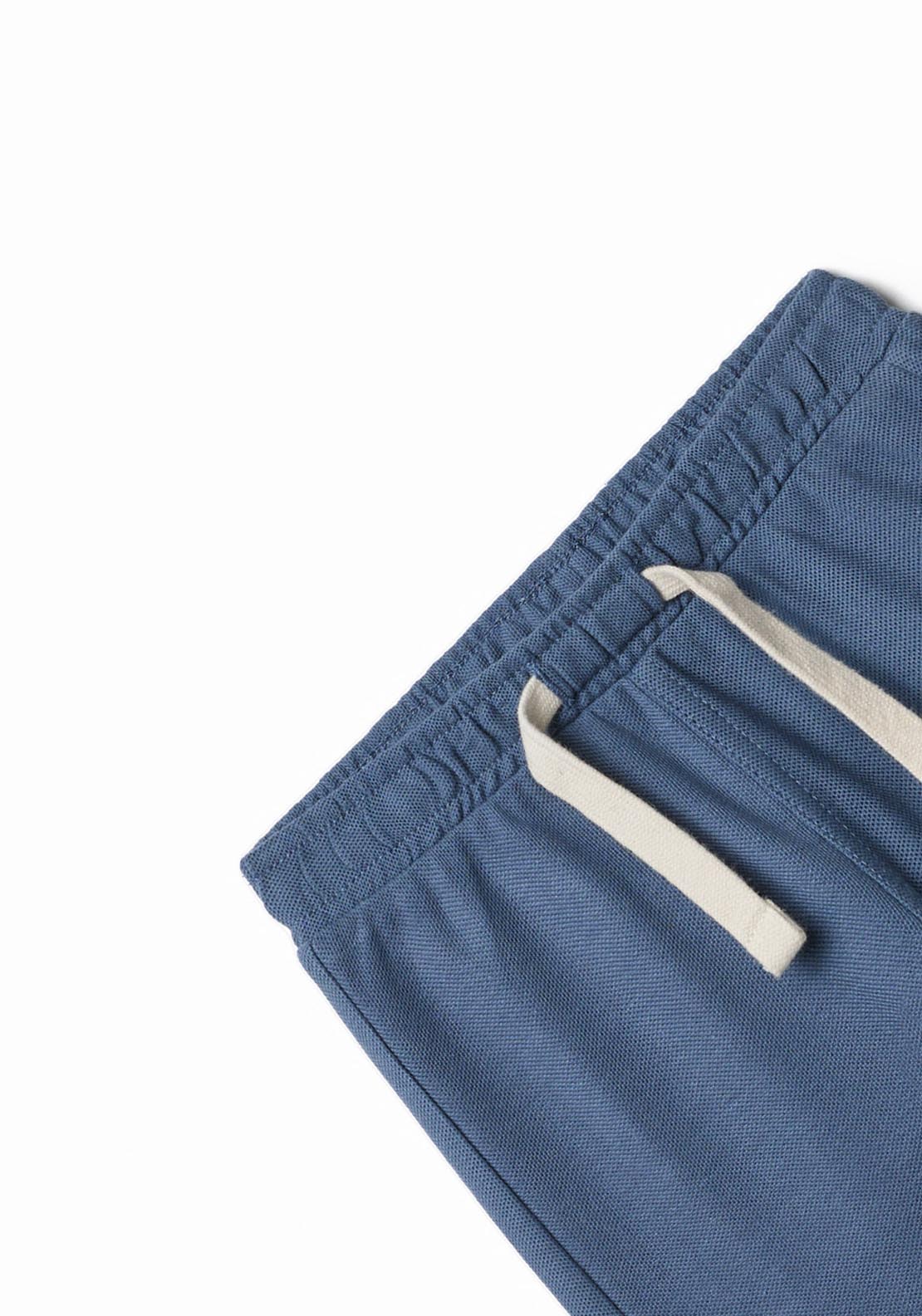 Sfera Cotton Piqué Bermuda Shorts - Navy / Blue 3 Shaws Department Stores