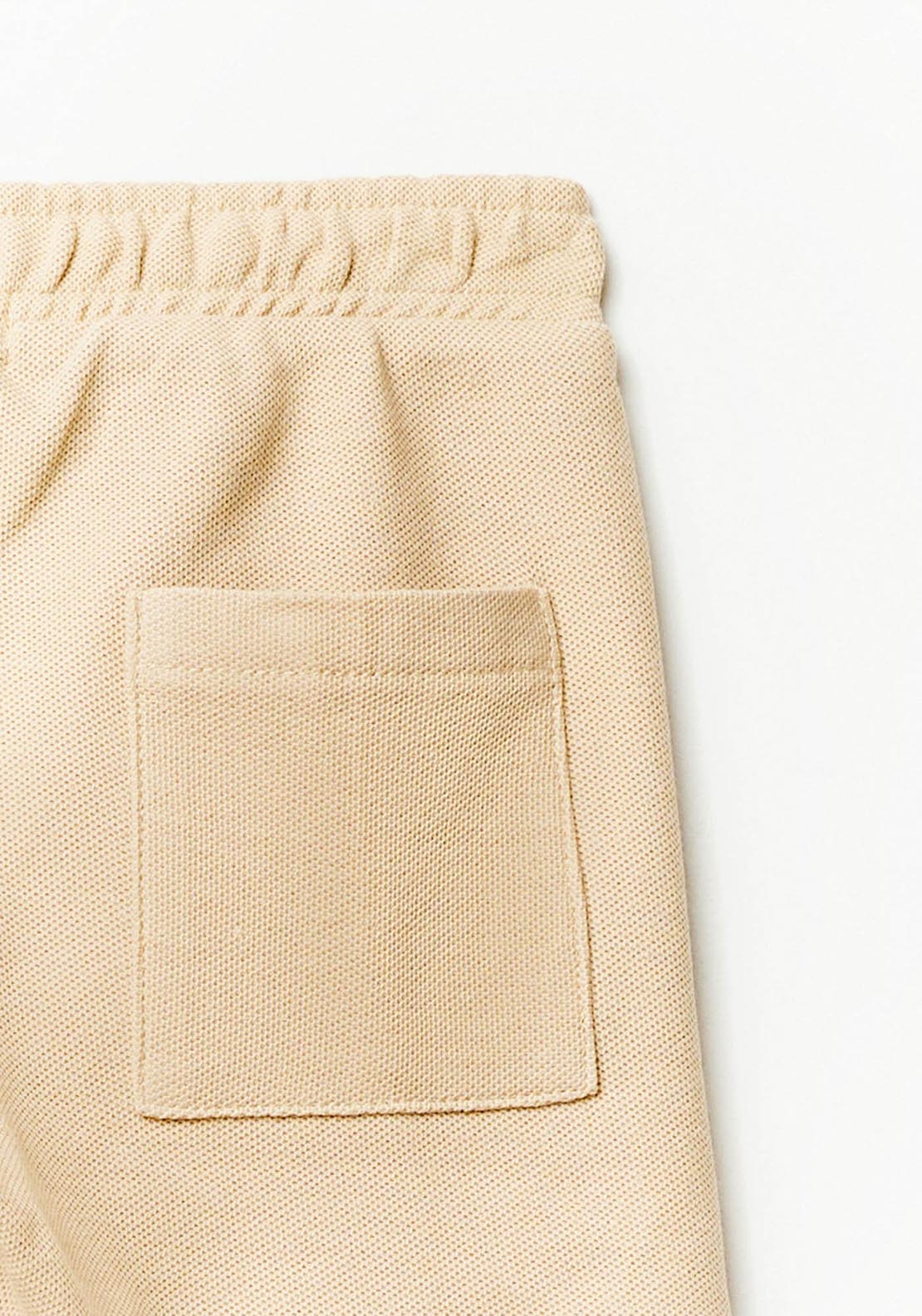 Sfera Cotton Piqué Bermuda Shorts - Beige 4 Shaws Department Stores