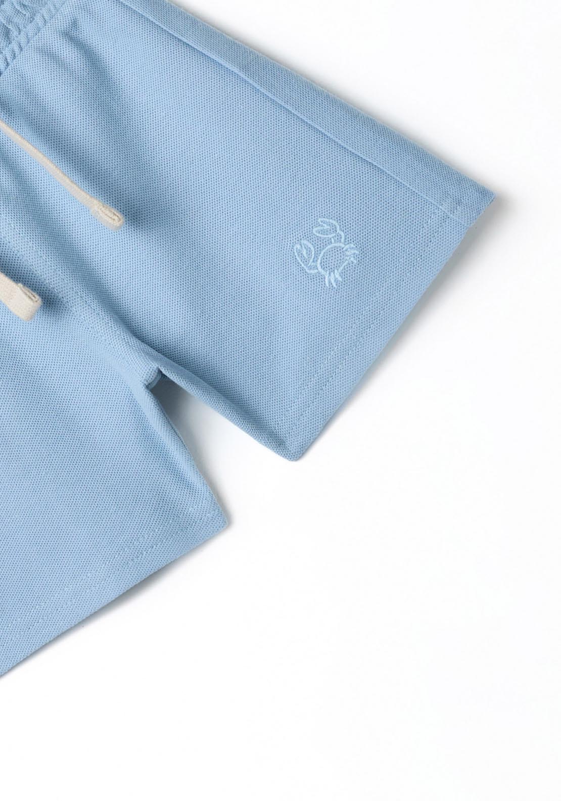 Sfera Cotton Piqué Bermuda Shorts - Blue 3 Shaws Department Stores