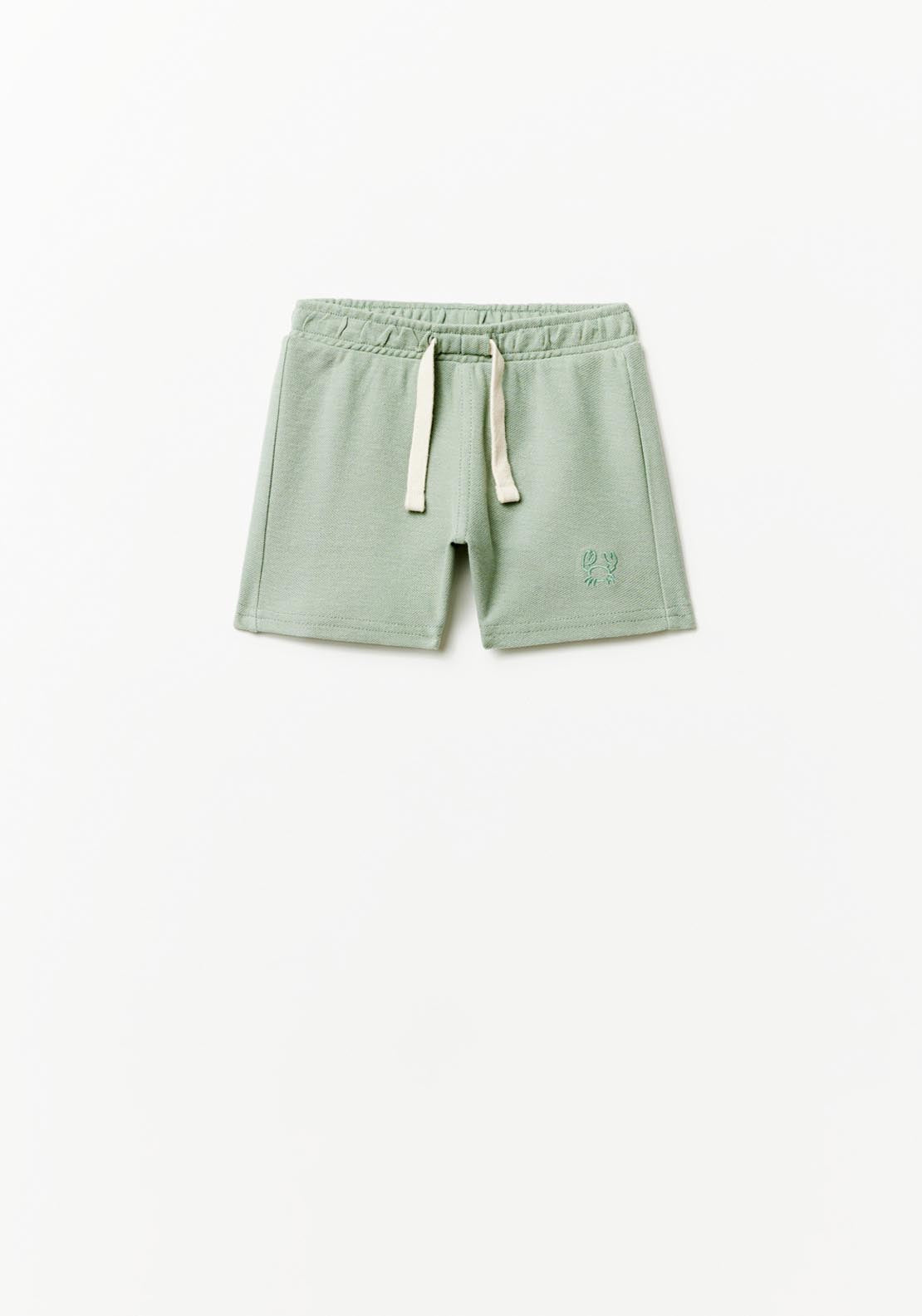 Sfera Cotton Piqué Bermuda Shorts - Green 1 Shaws Department Stores
