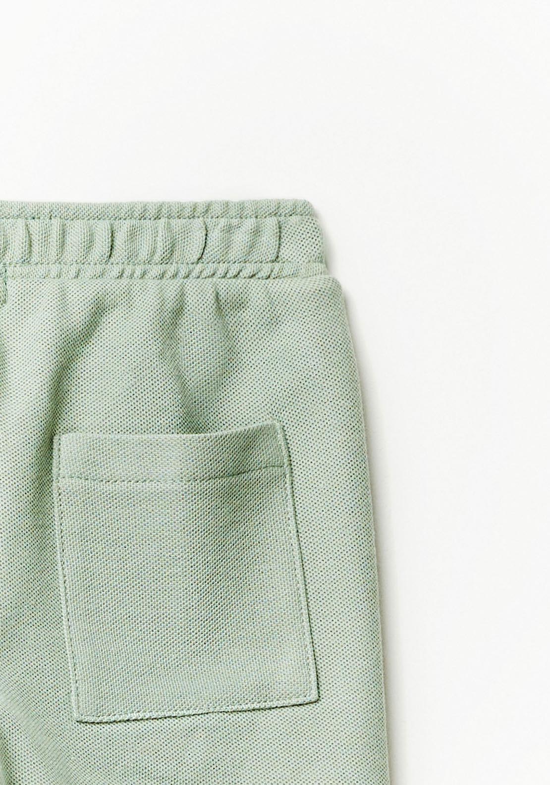 Sfera Cotton Piqué Bermuda Shorts - Green 4 Shaws Department Stores