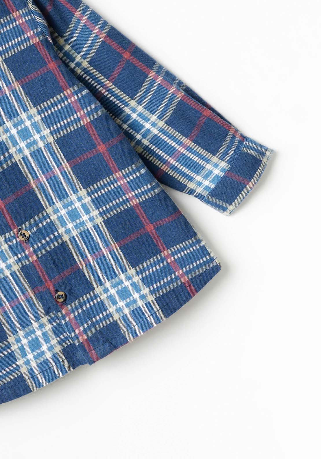 Sfera Long Sleeve Checked Shirt - Navy 3 Shaws Department Stores
